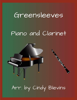 Book cover for Greensleeves, for Piano and Clarinet