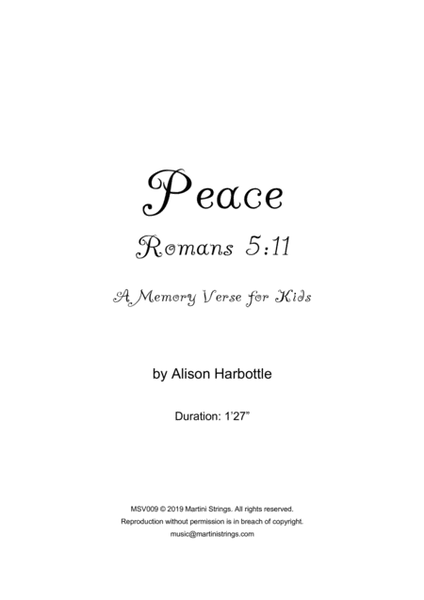 "Peace" - Romans 5:11 memory verse image number null