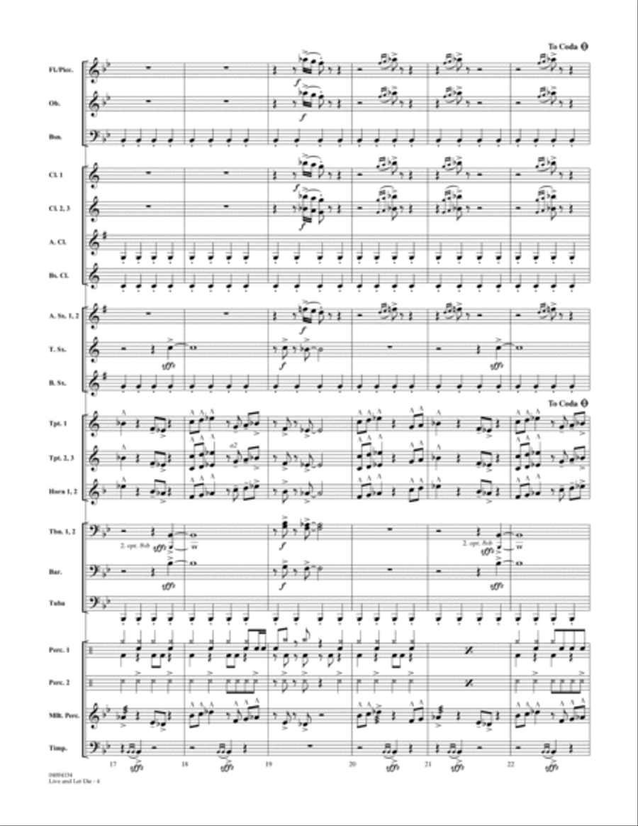 Live and Let Die - Conductor Score (Full Score) Concert Band scores gallery preview page 4