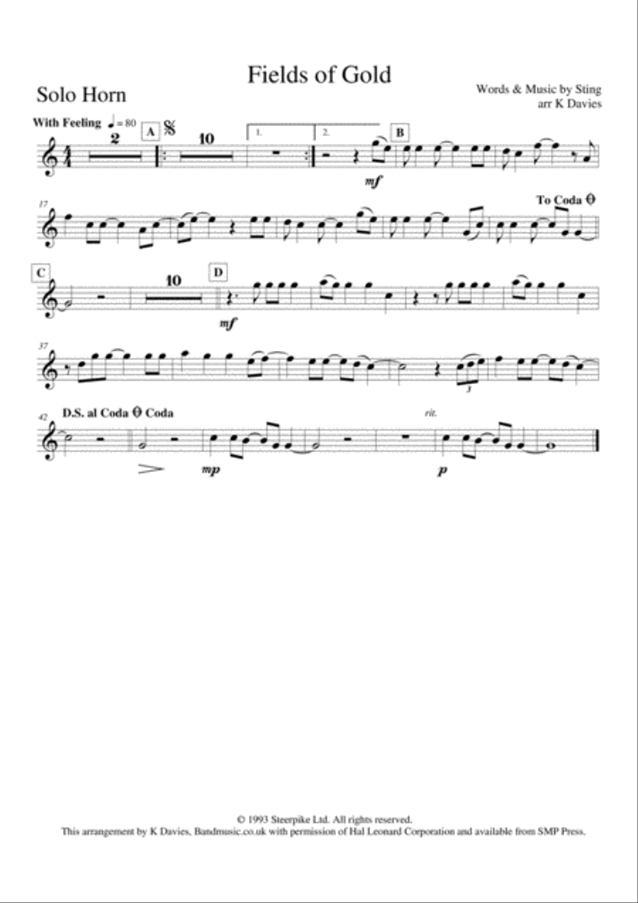 Fields Of Gold Small Ensemble scores gallery preview page 4