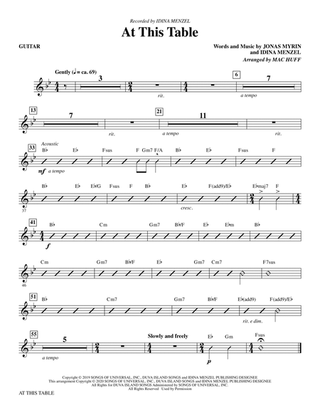 At This Table (arr. Mac Huff) - Guitar
