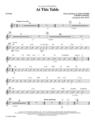 At This Table (arr. Mac Huff) - Guitar