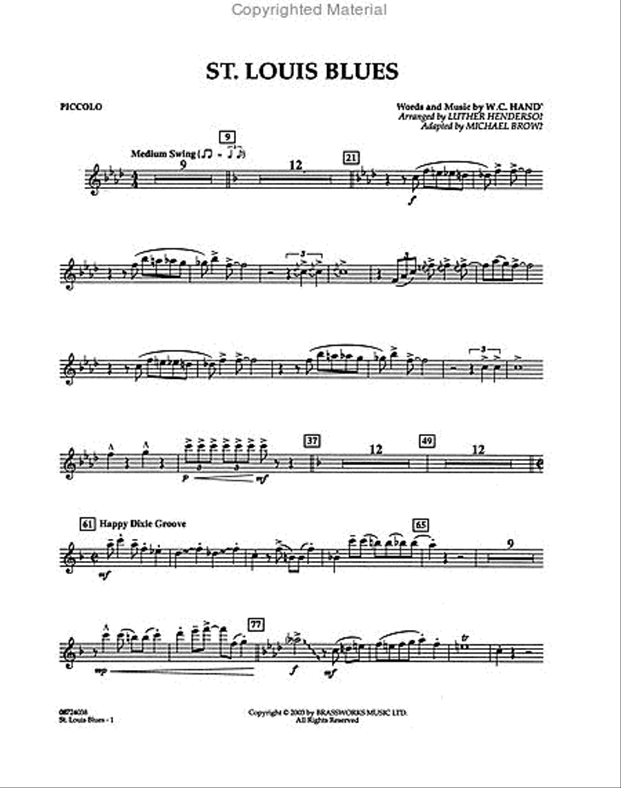 St. Louis Blues Concert Band scores gallery preview page 7