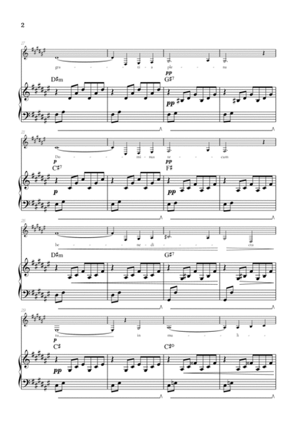 Bach / Gounod Ave Maria in F sharp major [F#] • alto sheet music with piano accompaniment and chords image number null