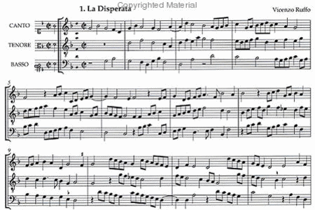 4 Pieces From Capricci In Musica (1564) - Score