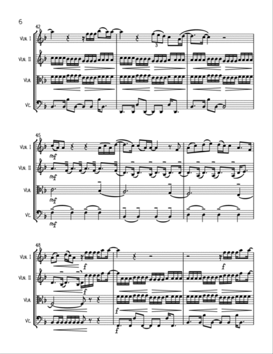 In My Blood String Quartet scores gallery preview page 6
