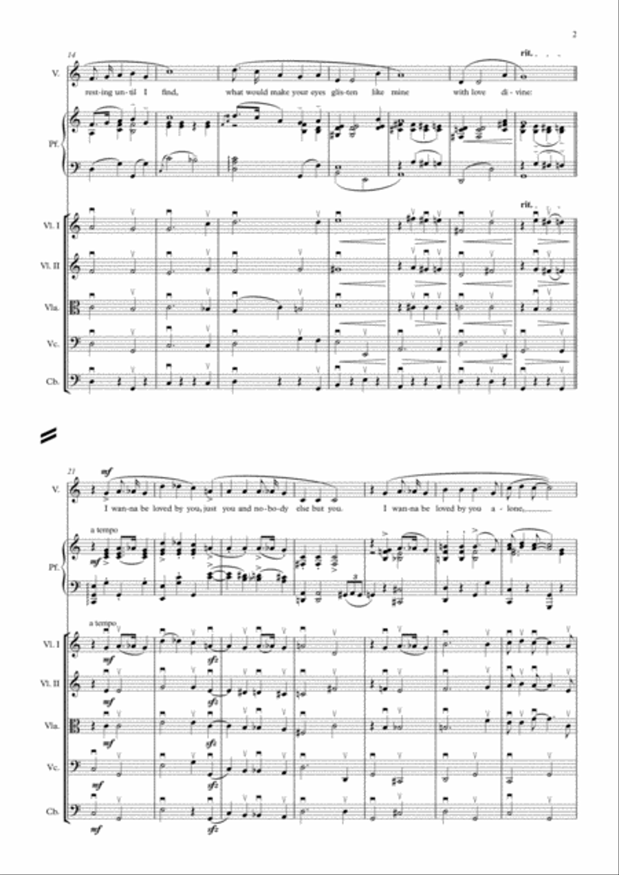 I Wanna Be Loved By You Small Ensemble scores gallery preview page 2
