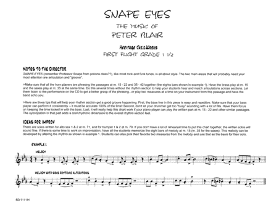 Snape Eyes Jazz Ensemble scores gallery preview page 1