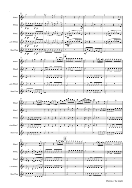 The Magic Flute Queen of the night - KV 620 W.A.Mozart - Flute Quartet - D-Minor