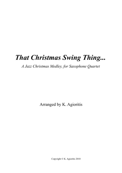 That Christmas Swing Thing... For Saxophone Quartet image number null