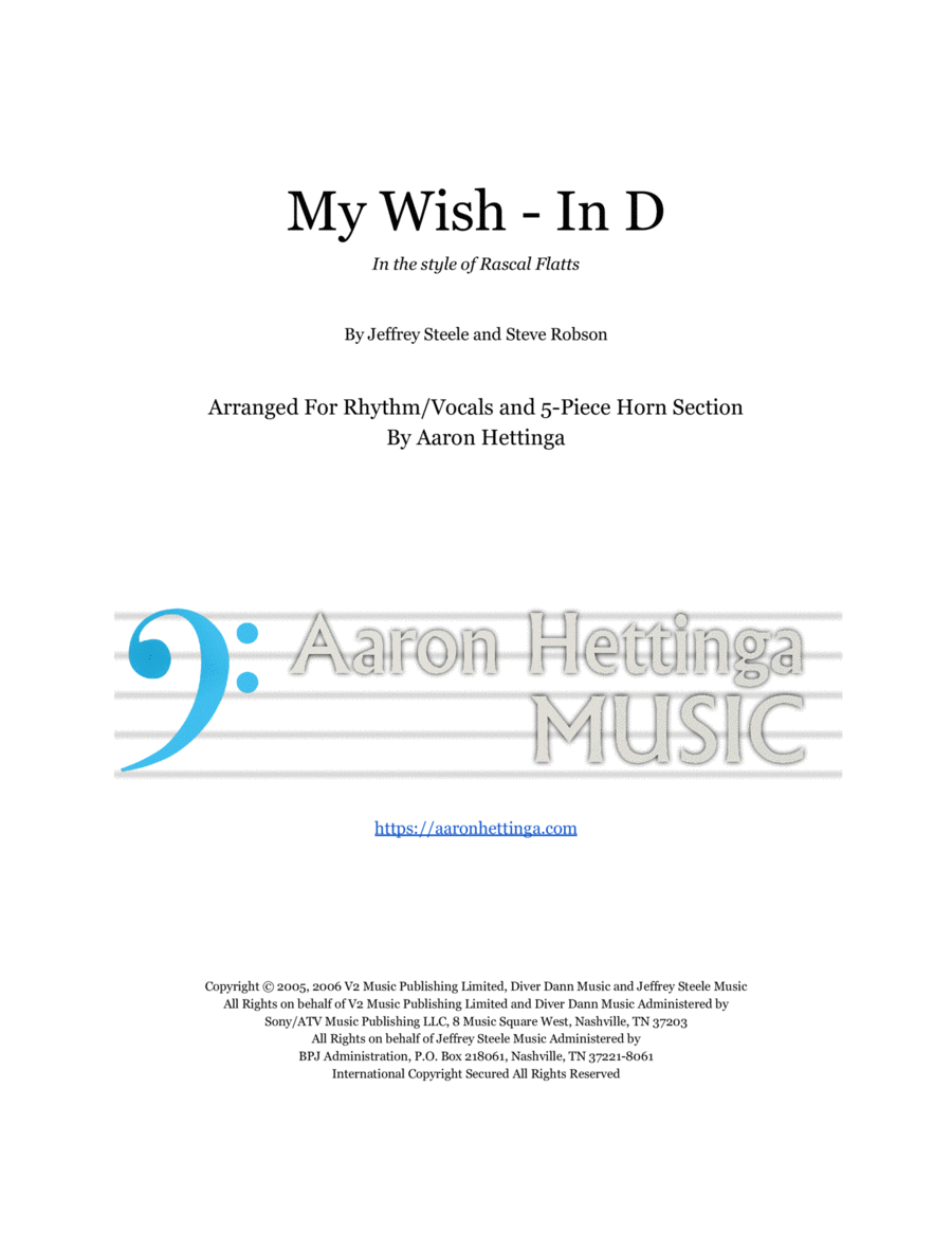My Wish Large Ensemble scores gallery preview page 1