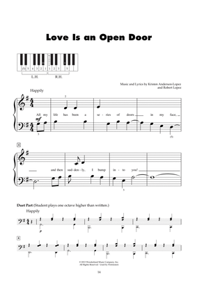 Book cover for Love Is An Open Door (from Frozen)