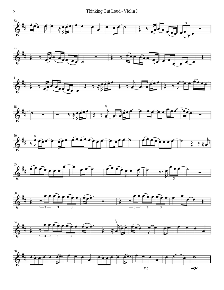 Thinking Out Loud String Quartet scores gallery preview page 2