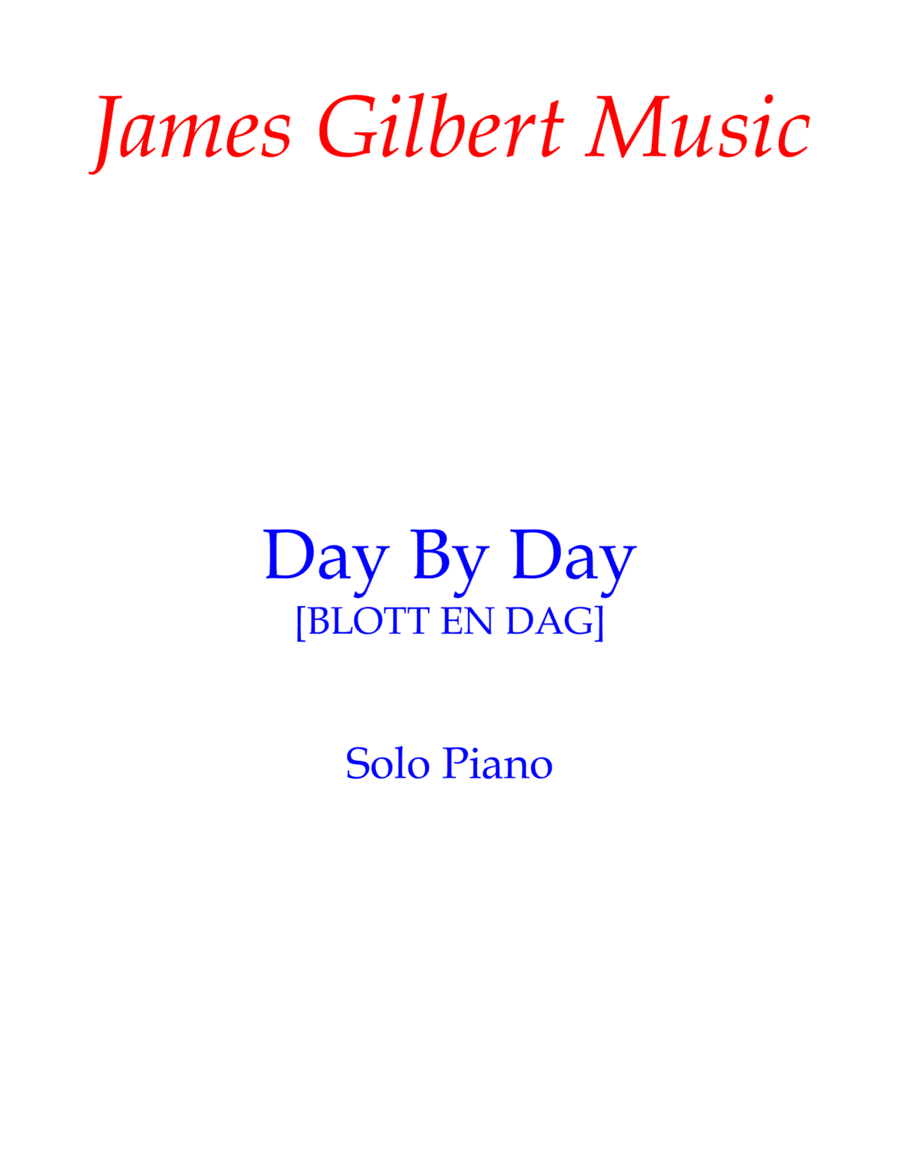 Day By Day Piano Solo scores gallery preview page 1