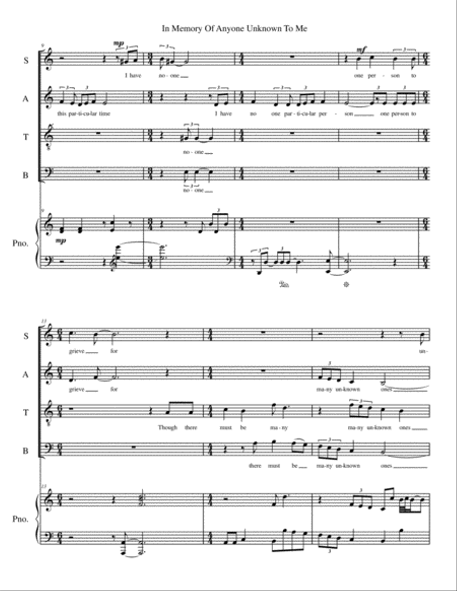 In Memory 4-Part scores gallery preview page 4