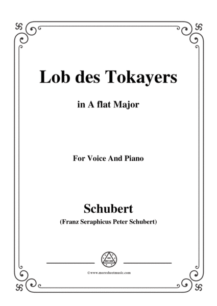 Schubert-Lob des Tokayers,Op.118 No.4,in A flat Major,for Voice&Piano image number null