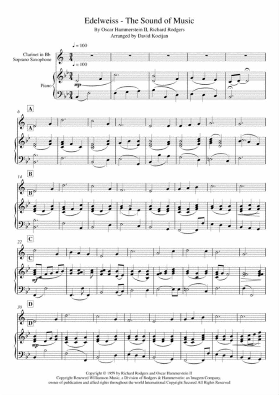Edelweiss Woodwind Duet scores gallery preview page 2