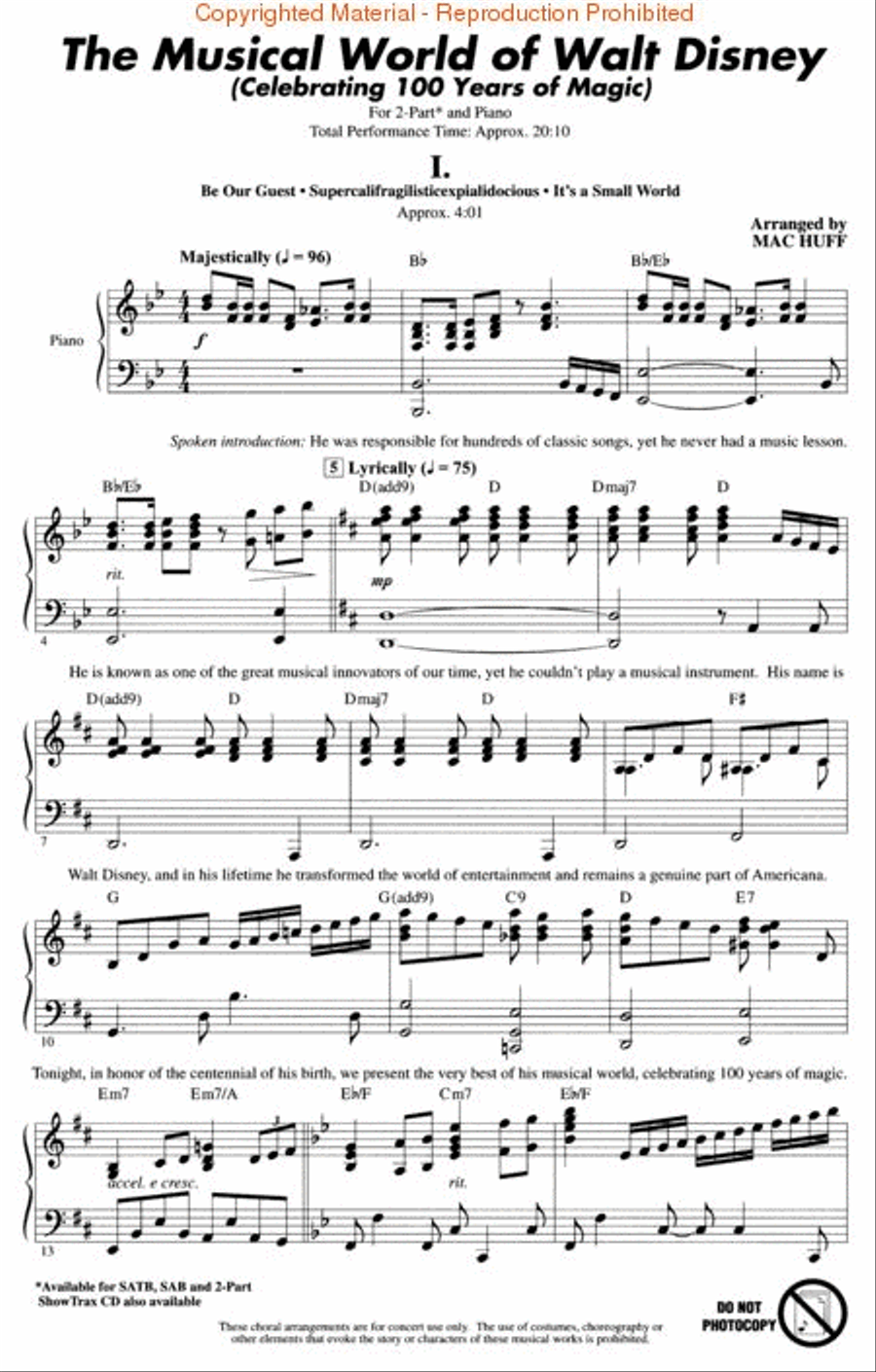 The Musical World of Walt Disney Choir scores gallery preview page 2