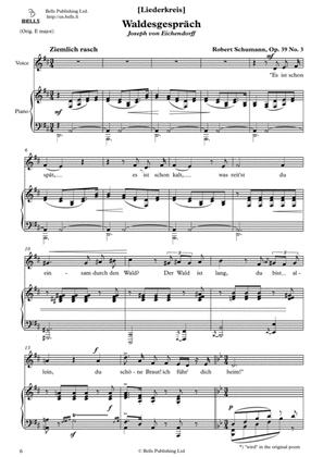 Waldesgesprach, Op. 39 No. 3 (D Major)