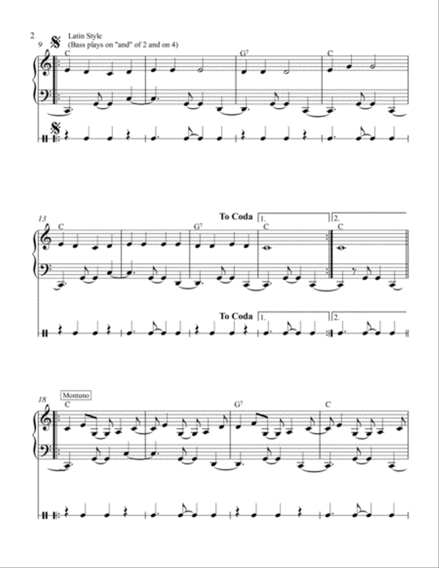 Mary Had a Little Lamb - American and Latin Style - Easy Piano Piano Method scores gallery preview page 2