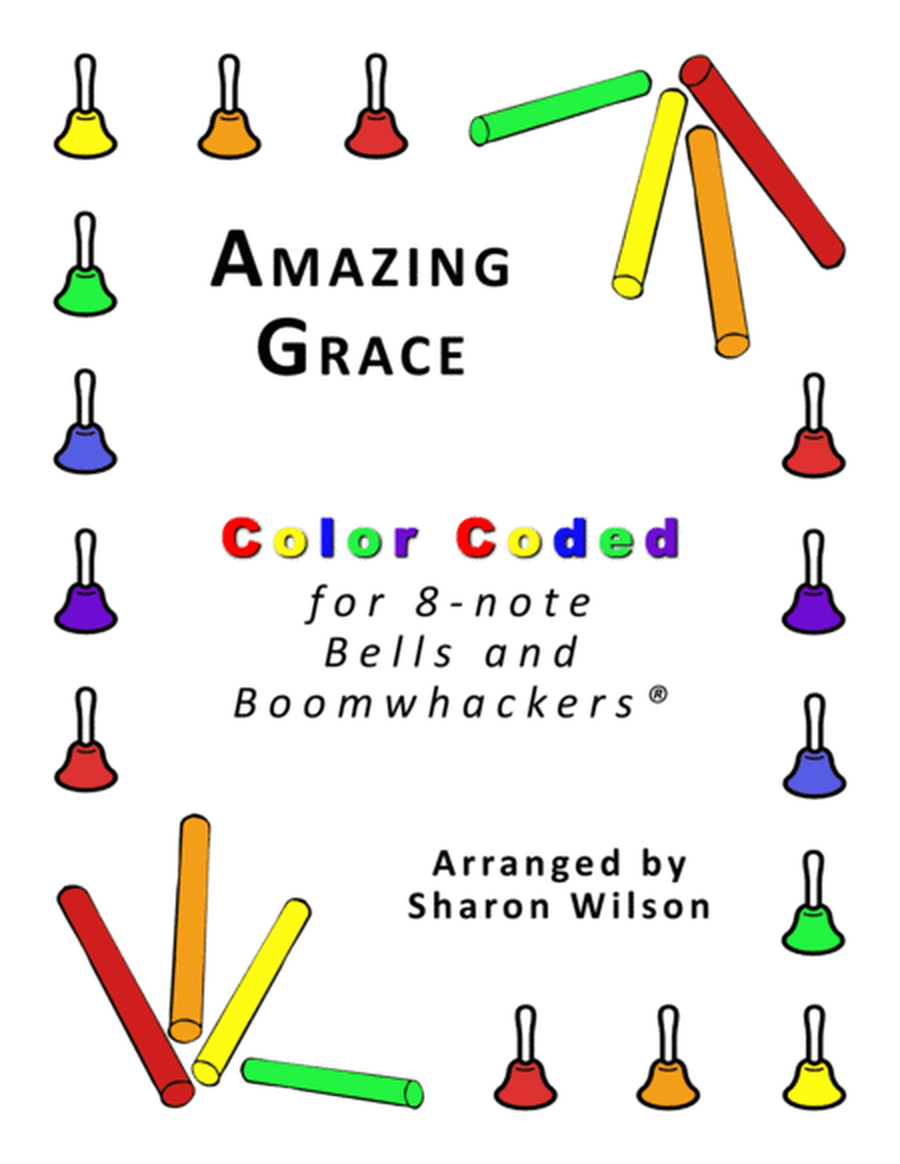 Amazing Grace (for 8-note Bells and Boomwhackers with Color Coded Notes) image number null