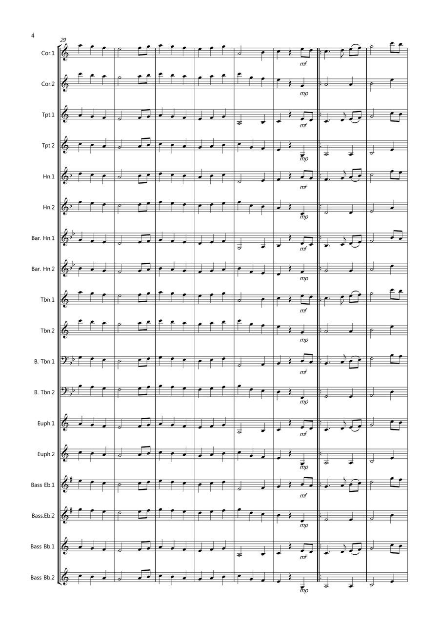 8 Easy Christmas Duets for Mixed Brass Small Ensemble scores gallery preview page 4