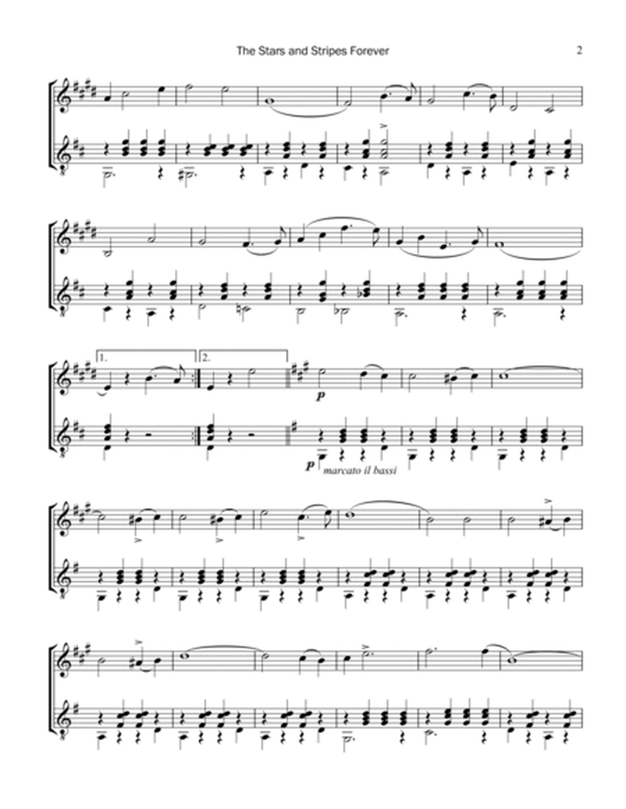 Stars and Stripes Forever! for clarinet in Bb and guitar image number null