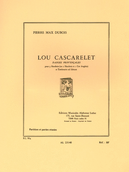 Lou Cascarelet, Danses Provencales (quartet-mixed)