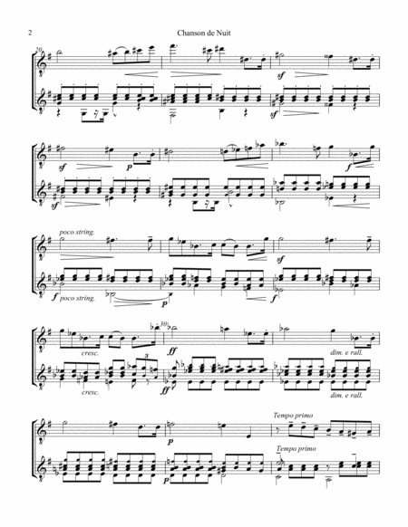 Chanson de Nuit Op. 15 for guitar duo image number null