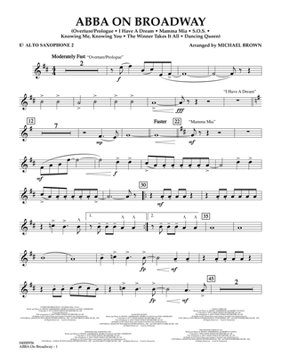 ABBA on Broadway (arr. Michael Brown) - Eb Alto Saxophone 2