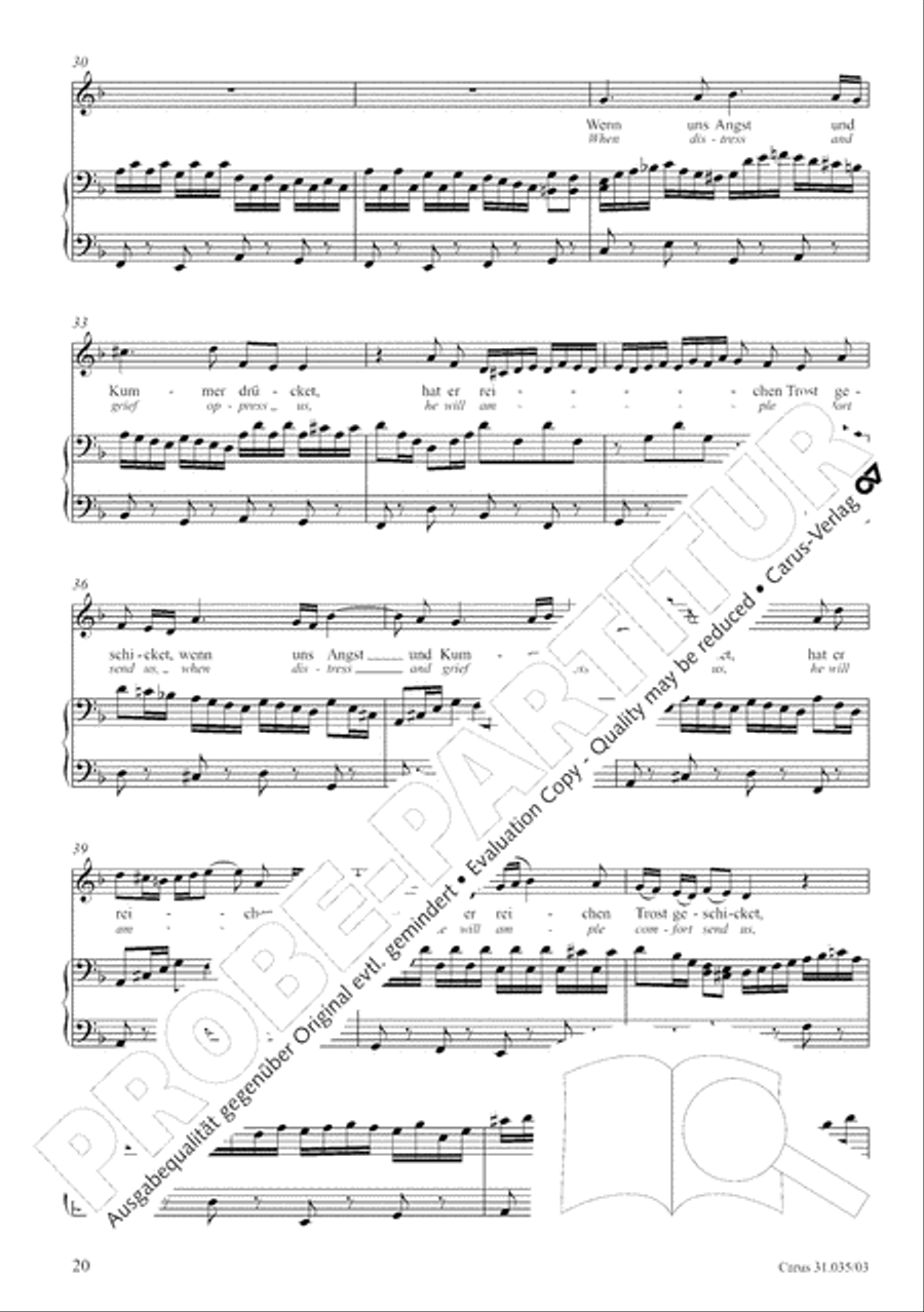 Soul and spirit are astounded (Geist und Seele wird verwirret) English Horn scores gallery preview page 21