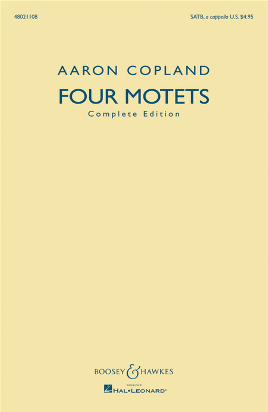 Four Motets Four Motets 4-Part scores gallery preview page 1