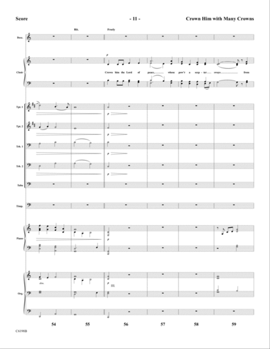 Crown Him With Many Crowns Choir scores gallery preview page 13