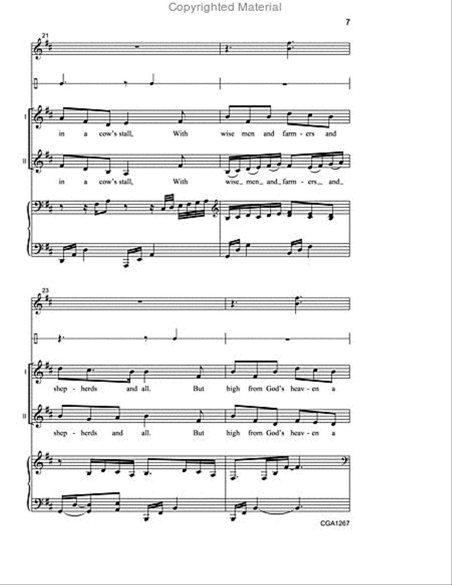 I Wonder as I Wander Unison Choir scores gallery preview page 6