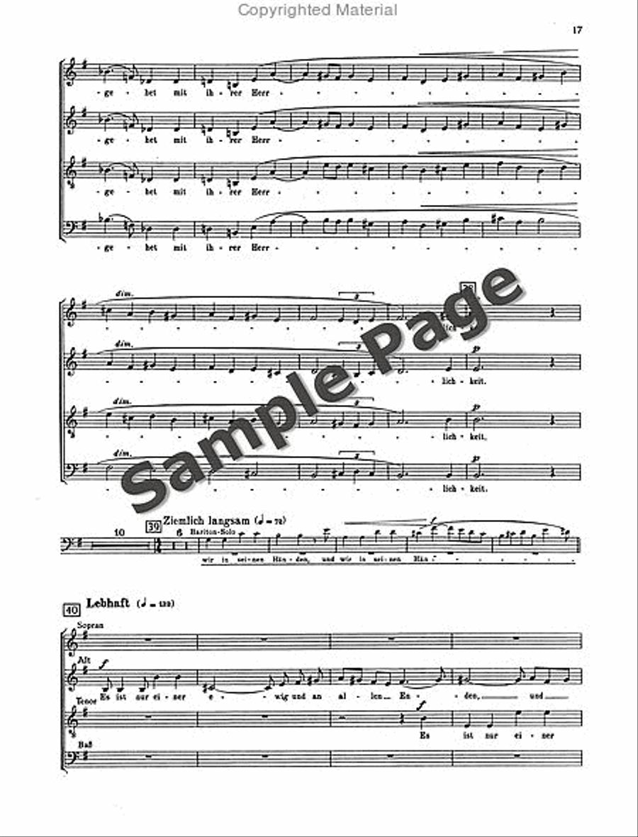 Vom Wesen Und Vergehen Op. 45 4-Part scores gallery preview page 18