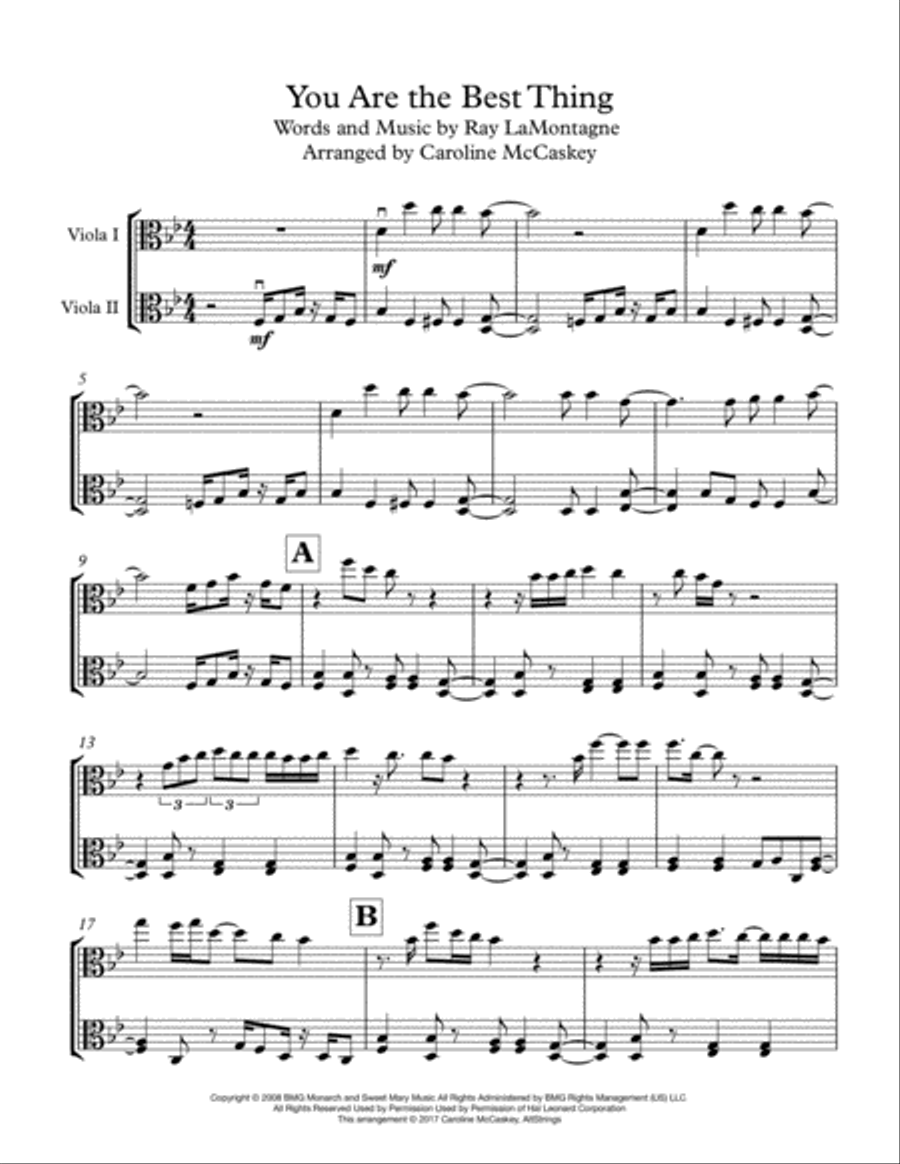 You Are The Best Thing String Duet scores gallery preview page 2