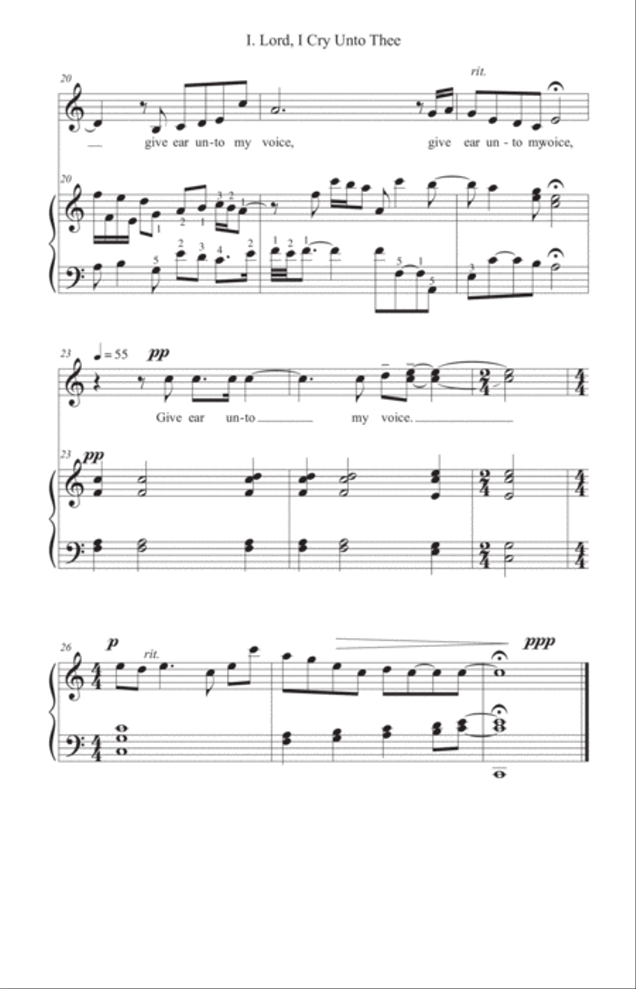 Three Psalm Portions Soprano Voice scores gallery preview page 5