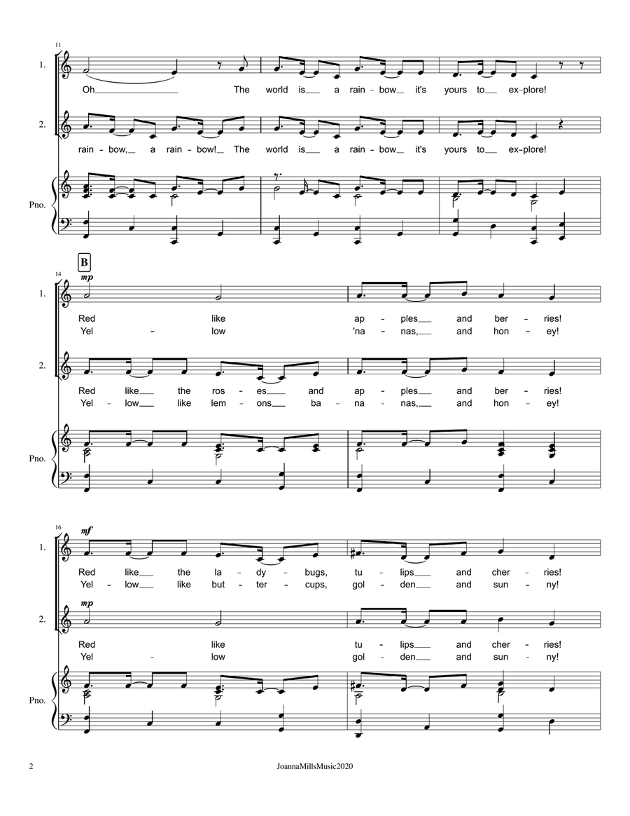 The World is a Rainbow (For 2-Part Choir) 2-Part scores gallery preview page 3
