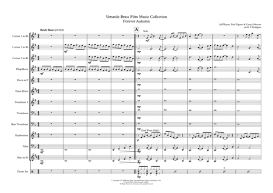 Forever Autumn Brass Ensemble scores gallery preview page 1