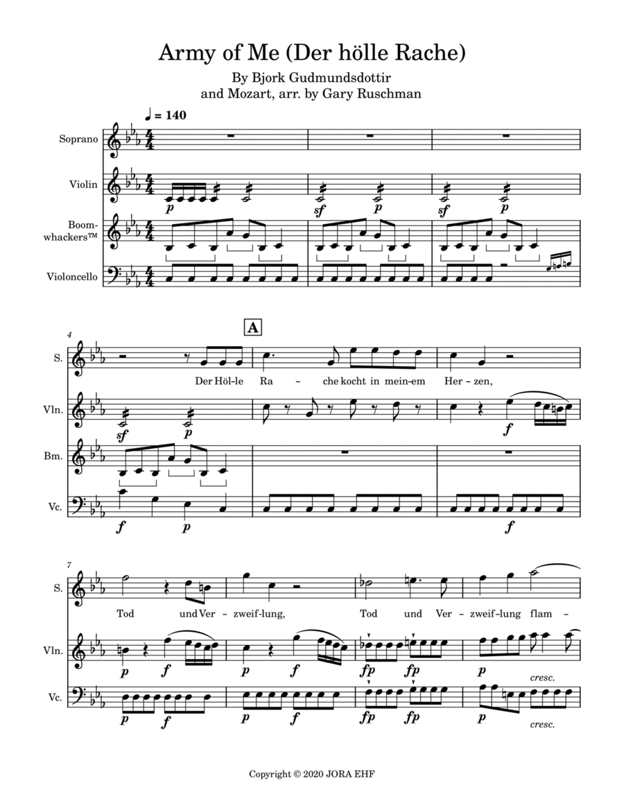 Army Of Me Piano, Vocal, Guitar scores gallery preview page 1