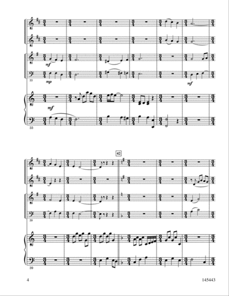 Abba, Father Abba, Father Brass Quartet scores gallery preview page 4