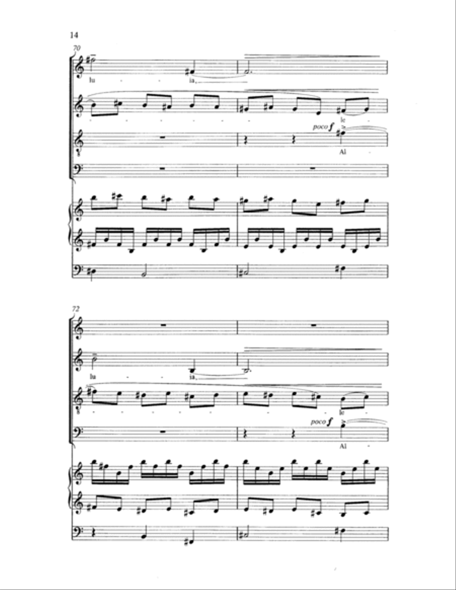 A Song to the Lamb 4-Part scores gallery preview page 19