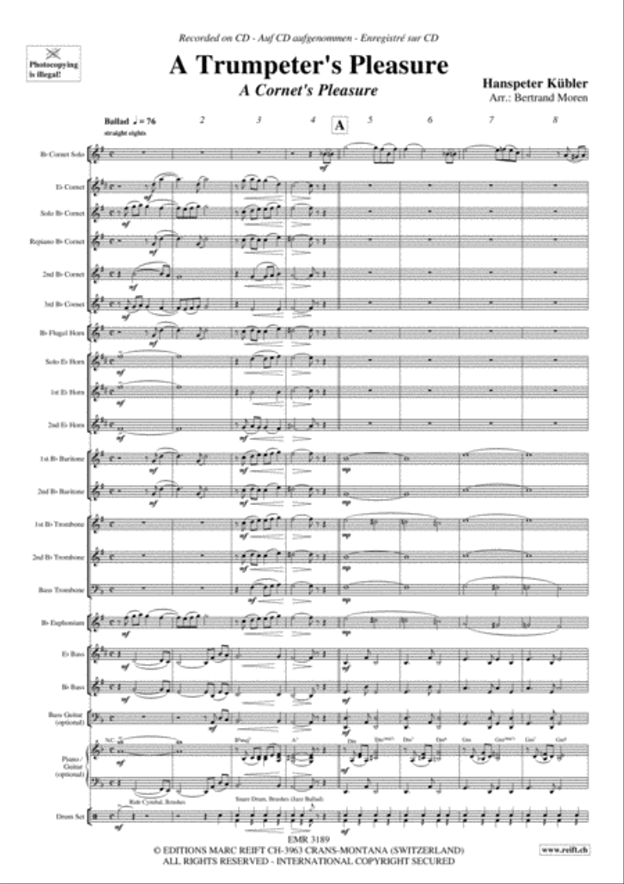 A Trumpeter's Pleasure A Trumpeter's Pleasure Brass Band scores gallery preview page 4
