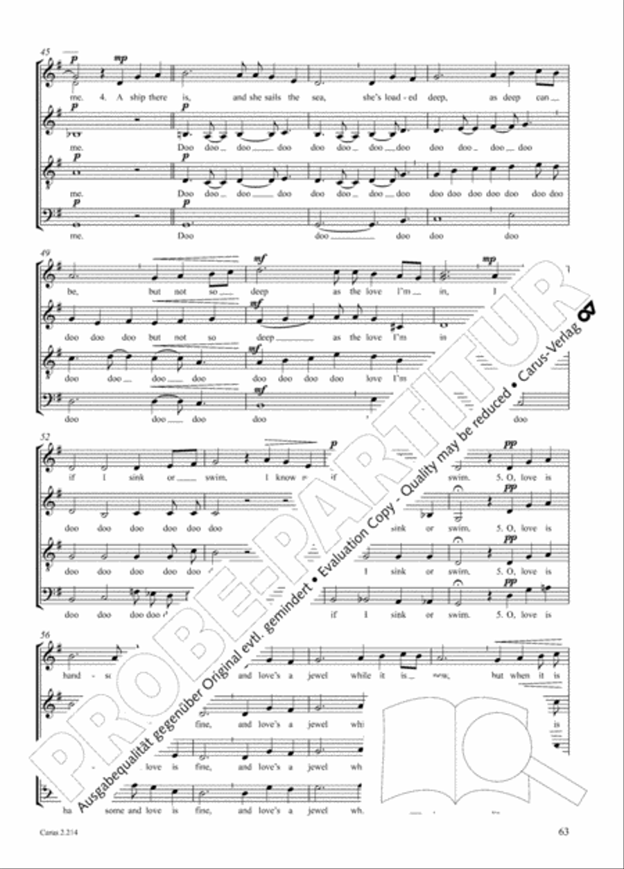 Choral Collection Folk Songs Choir scores gallery preview page 39