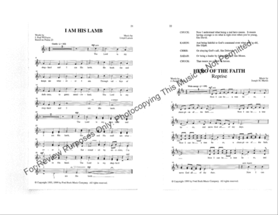 Heroes of the Faith (Sacred Children's Musical) Children's Choir scores gallery preview page 12