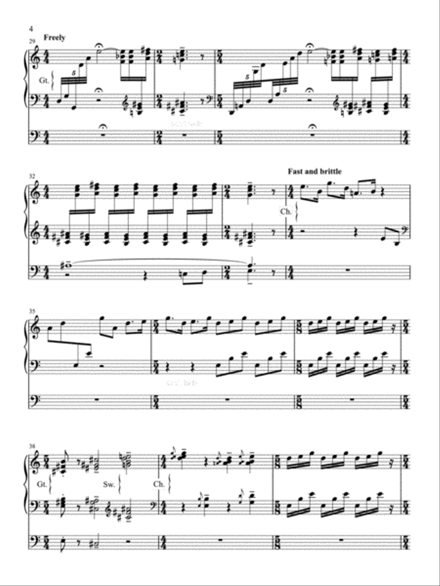 Fanfare and Procession Organ scores gallery preview page 3