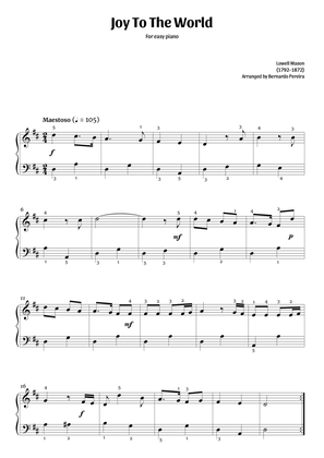 Joy to the World (easy piano – D major)