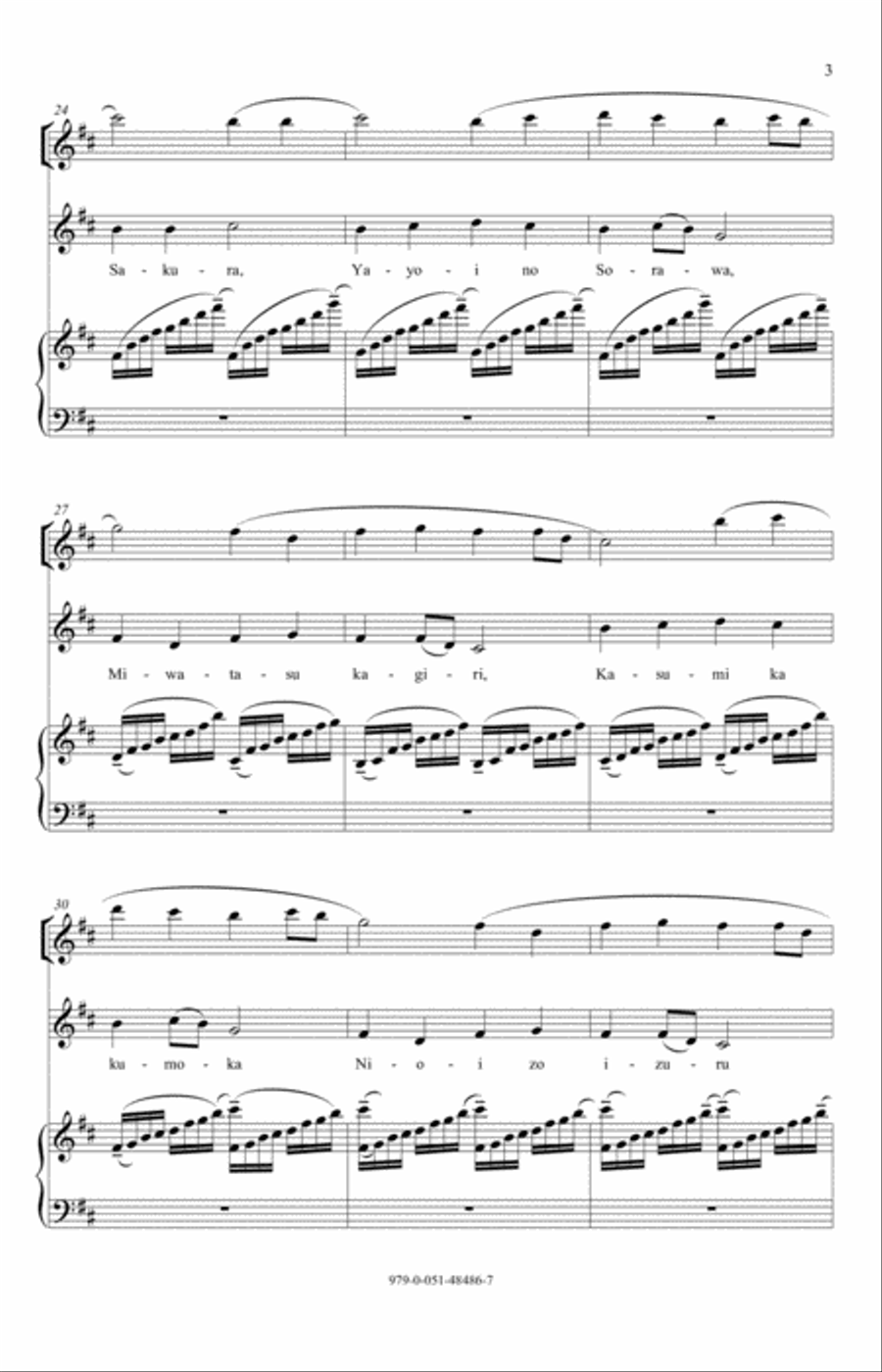 Sakura Unison Choir scores gallery preview page 3