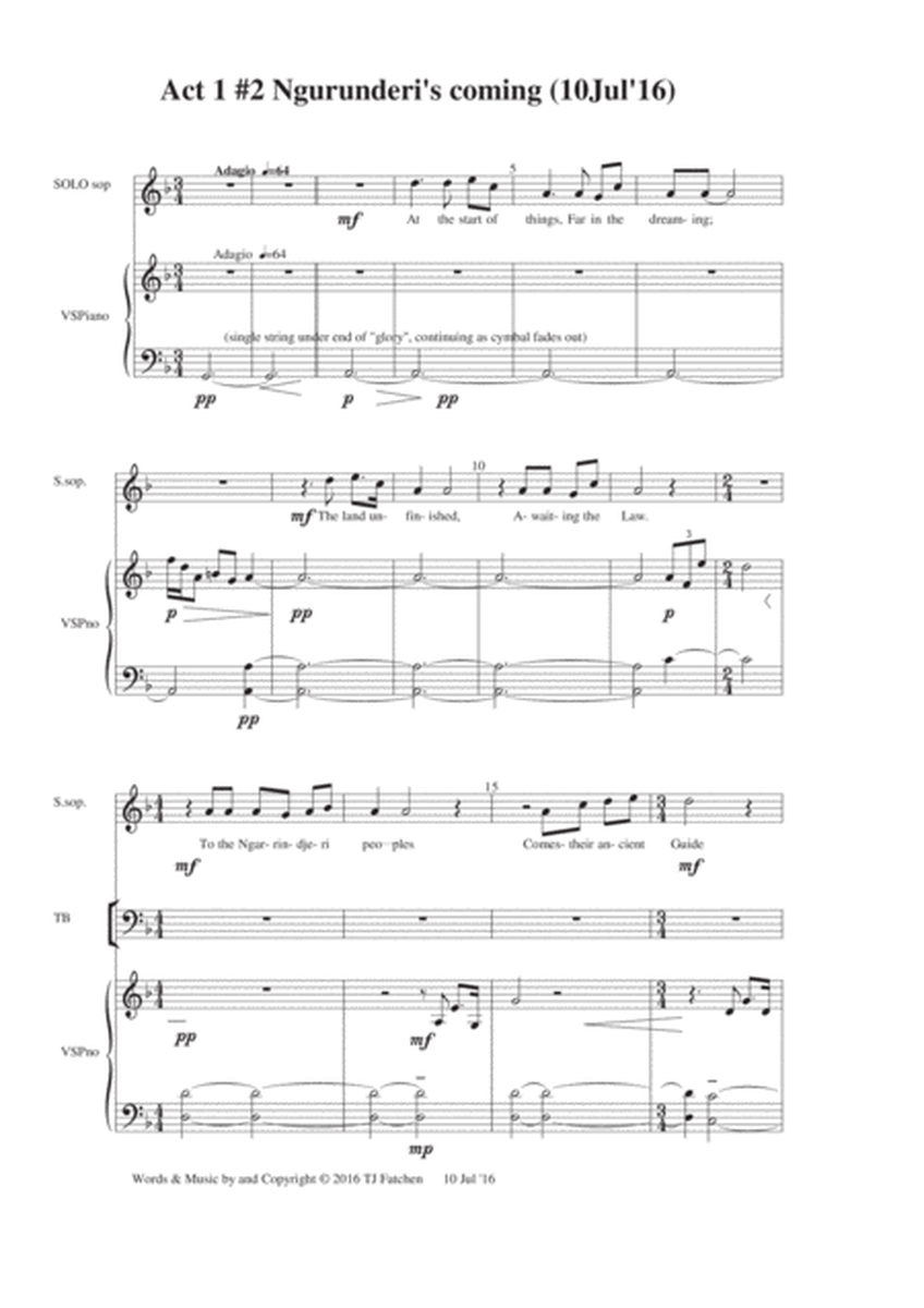 Ngurunderi Inspirations (Opera--Vocal Score April 2017)