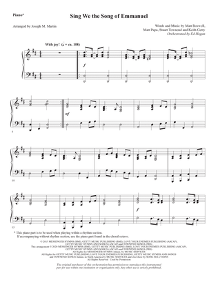 Sing We the Song of Emmanuel (arr. Joseph M. Martin) - Piano
